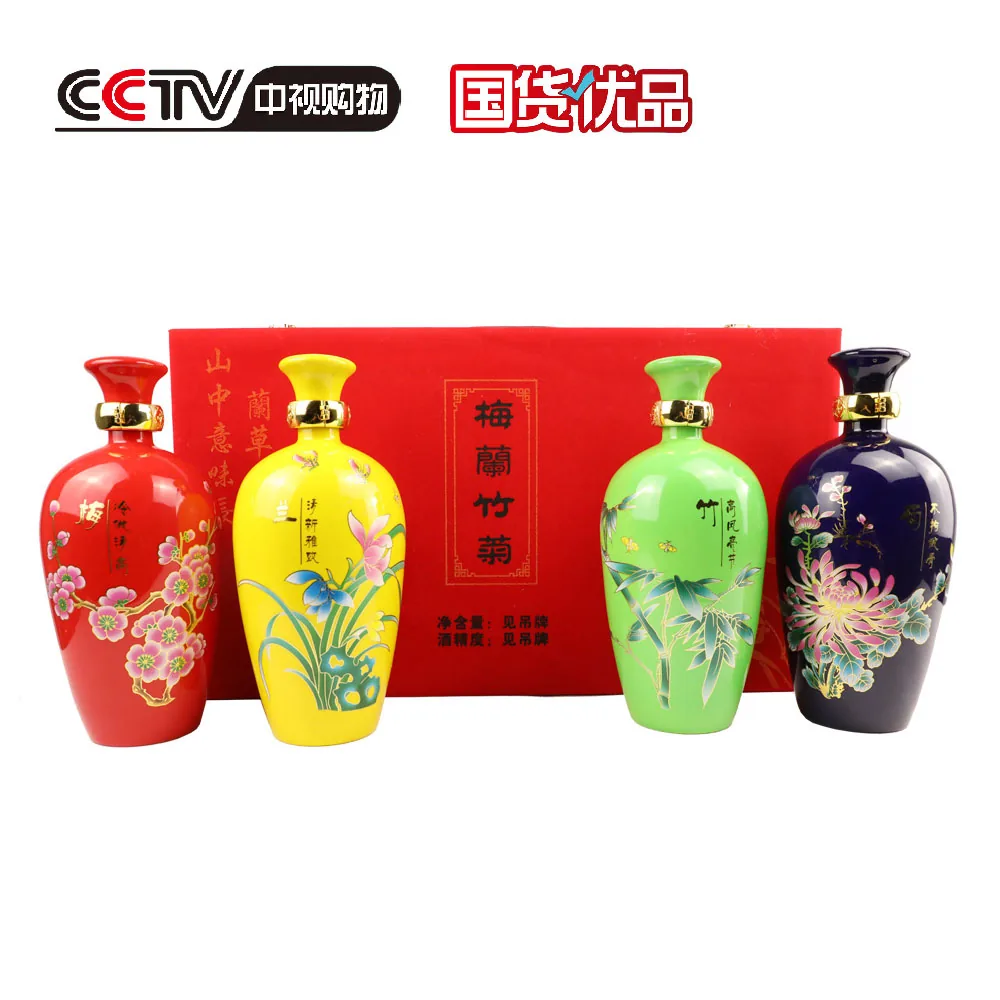 梅兰竹菊工艺典藏白酒 52%vol 1 × 4 × 1000ml